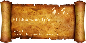 Hildebrand Irén névjegykártya